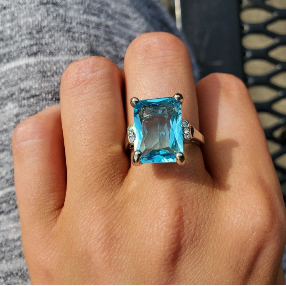 New Fashion Sky Blue Ring